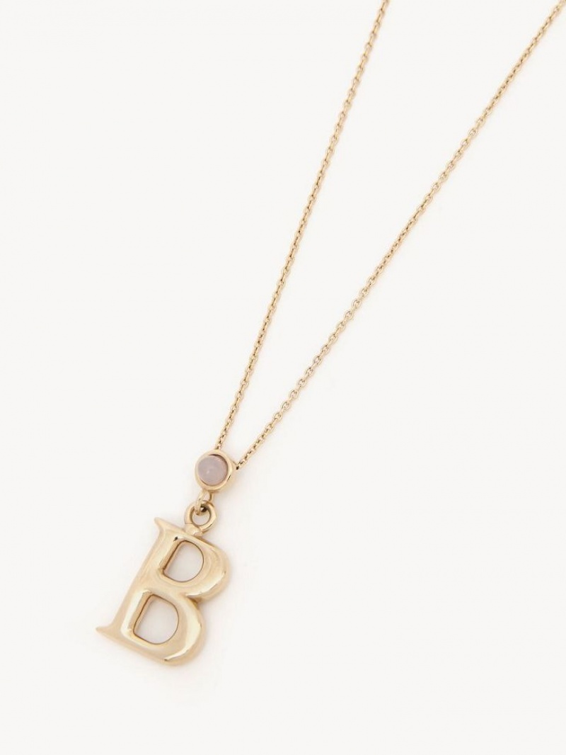 Chloe Alphabet With Pendant Halskjeder Gull | CHE-SR14422