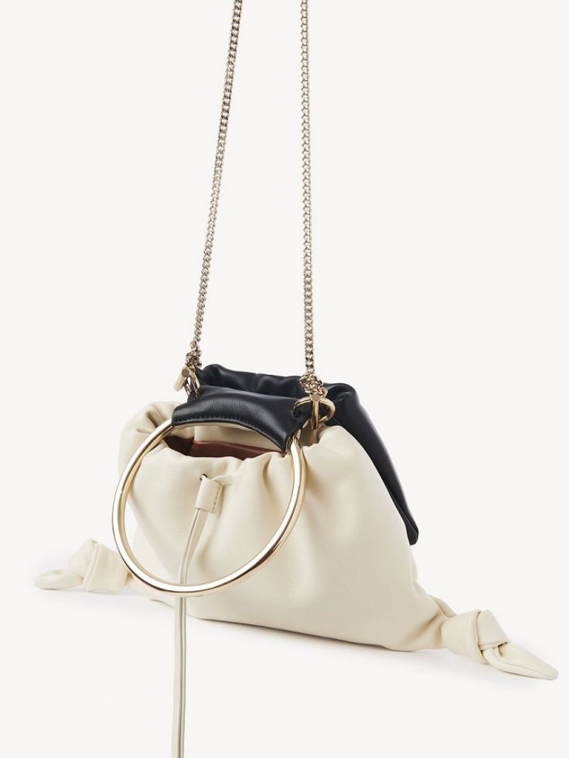 Chloe Arlène Pouch Mini Vesker Hvite Svarte | CHE-SR13739