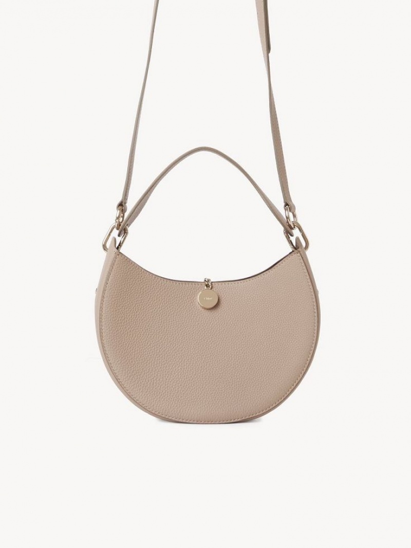 Chloe Arlène Small Hobo Crossbody Veske Beige | CHE-SR13575