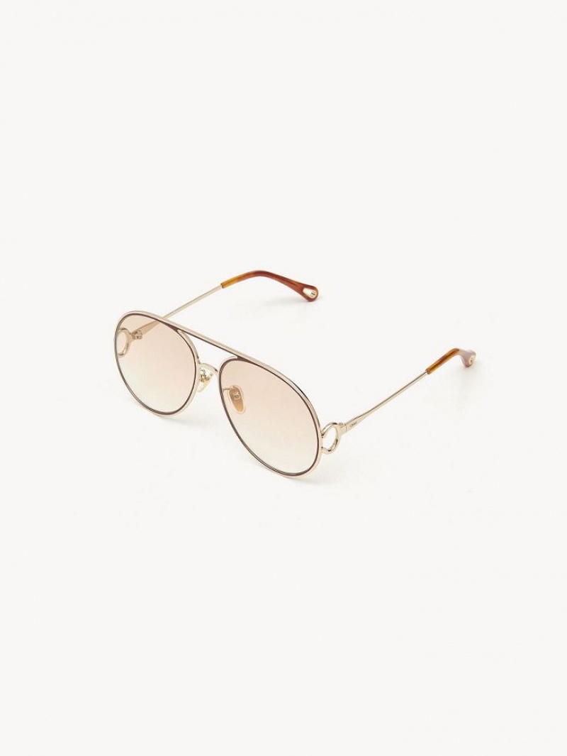 Chloe Austine Solbriller Gull Rosa | CHE-SR14524