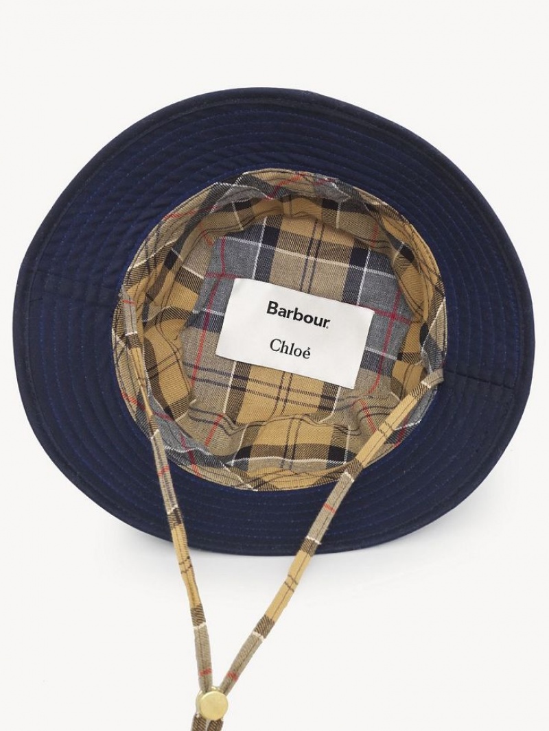 Chloe Barbour For Bucket Hatt Marineblå | CHE-SR14479