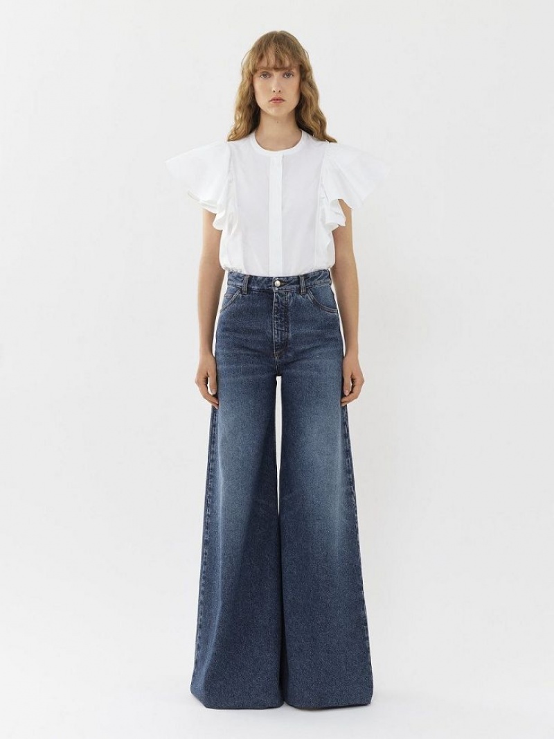 Chloe Brede Rave Jeans Blå | CHE-SR13985