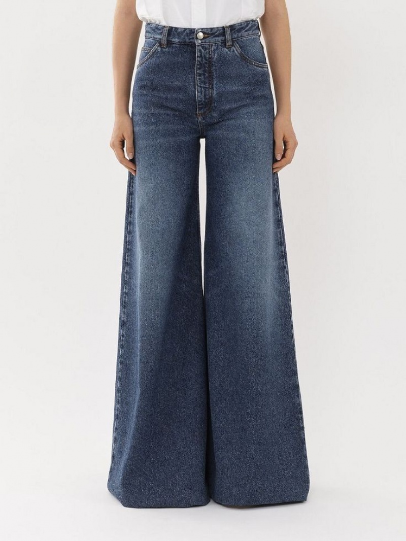 Chloe Brede Rave Jeans Blå | CHE-SR13985