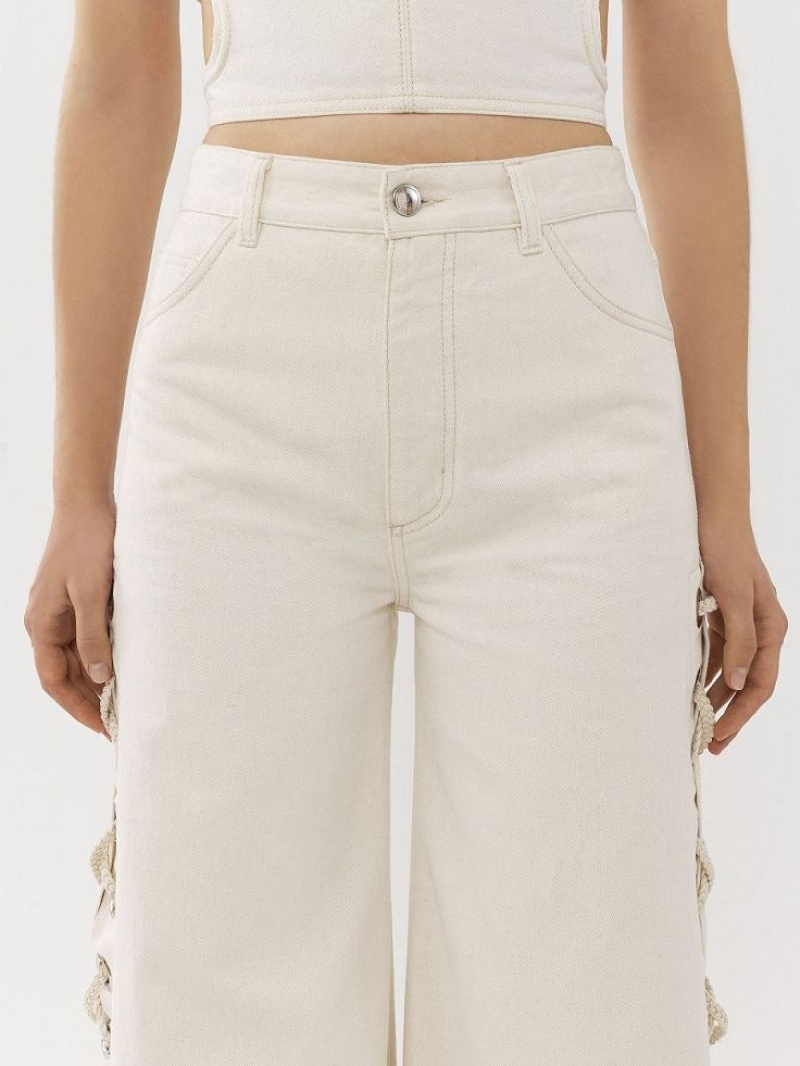 Chloe Brede Rave Jeans Hvite | CHE-SR13982