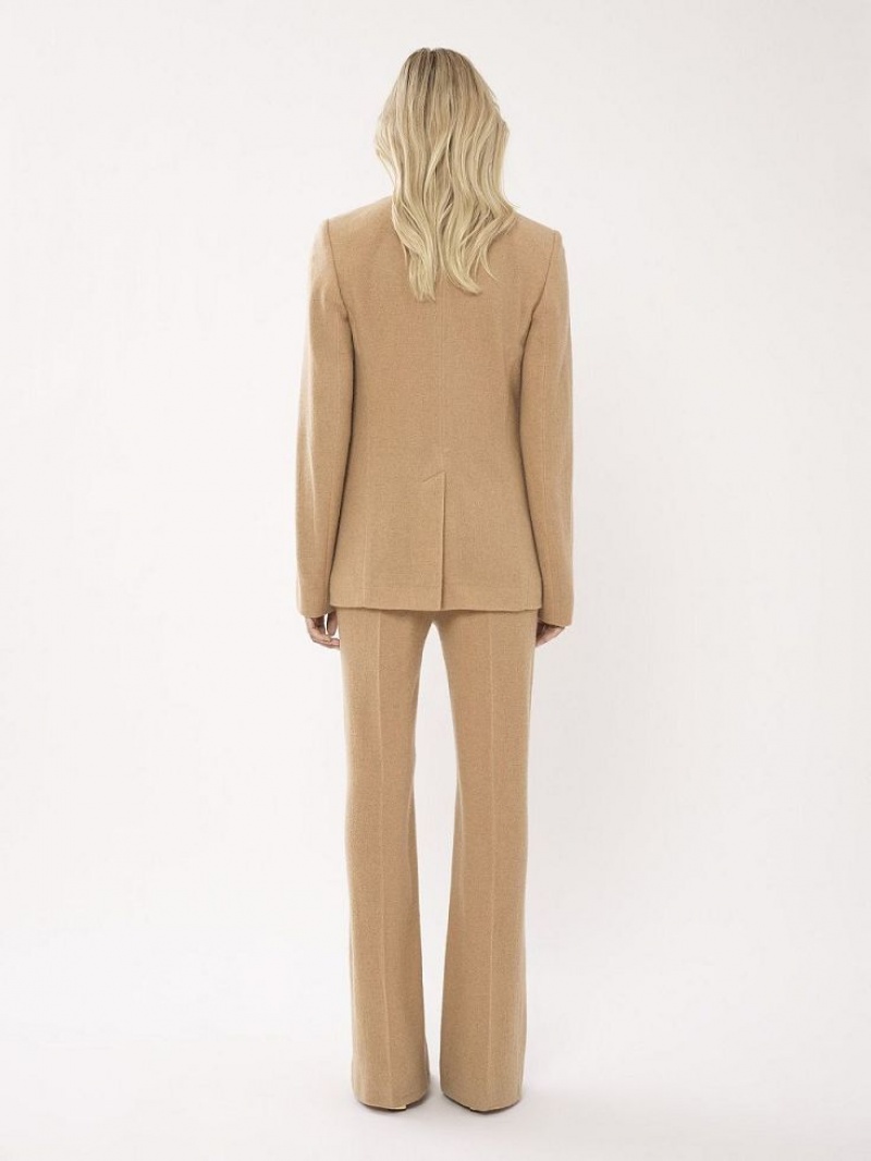 Chloe Buttonless Tailored Jakker Brune | CHE-SR13770