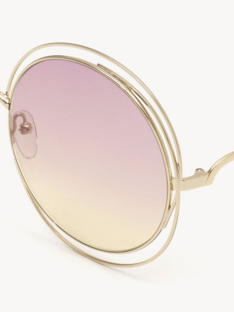 Chloe Carlina Solbriller Burgunder Gul | CHE-SR14540