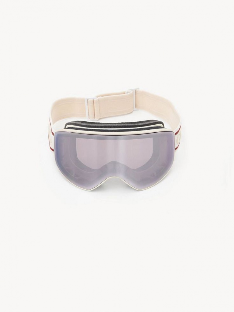 Chloe Cassidy Ski Goggle Solbriller Hvite | CHE-SR14533