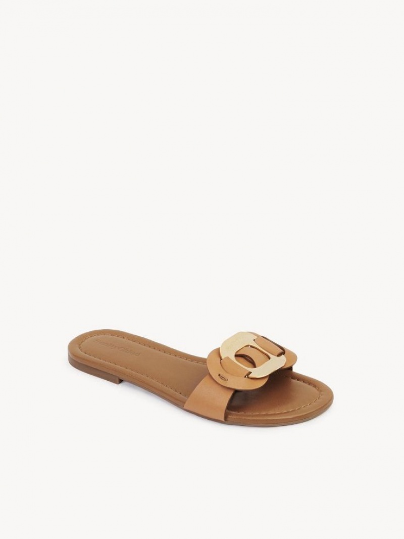 Chloe Chany Mule Flate Sko Brune | CHE-SR14837