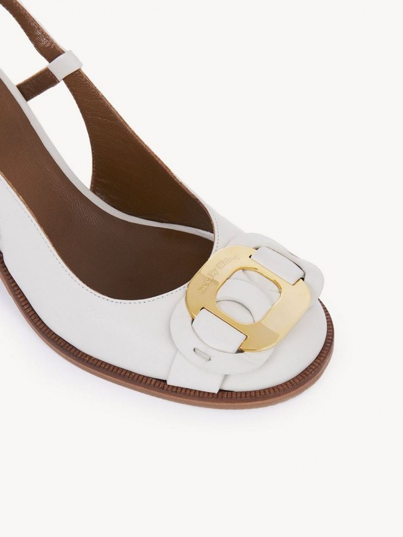 Chloe Chany Sandaler Hvite | CHE-SR14798