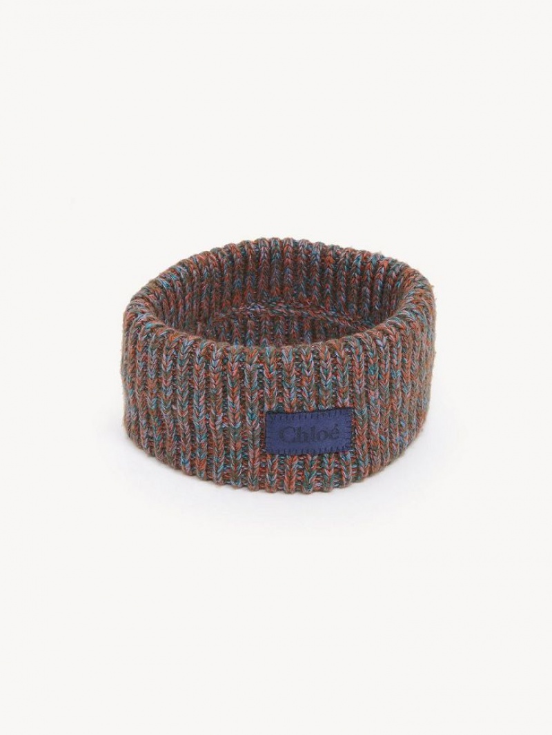 Chloe Chunky Strikket Headband Hatt Multicolor Blå | CHE-SR14490