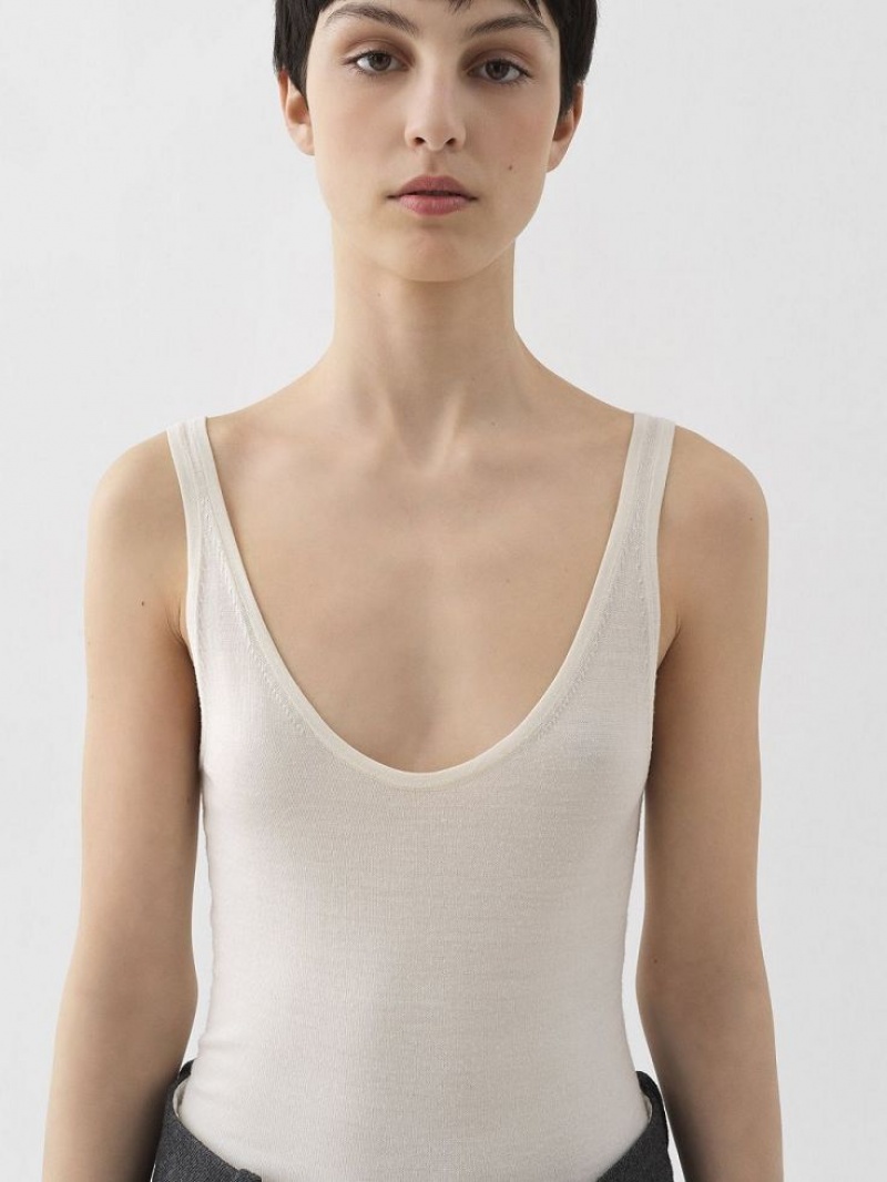 Chloe Classic Tank Topper Hvite | CHE-SR13873