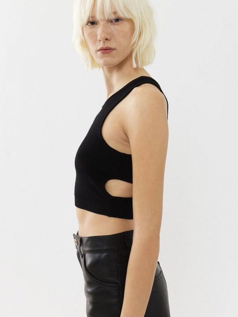 Chloe Cropped Topper Svarte | CHE-SR13882