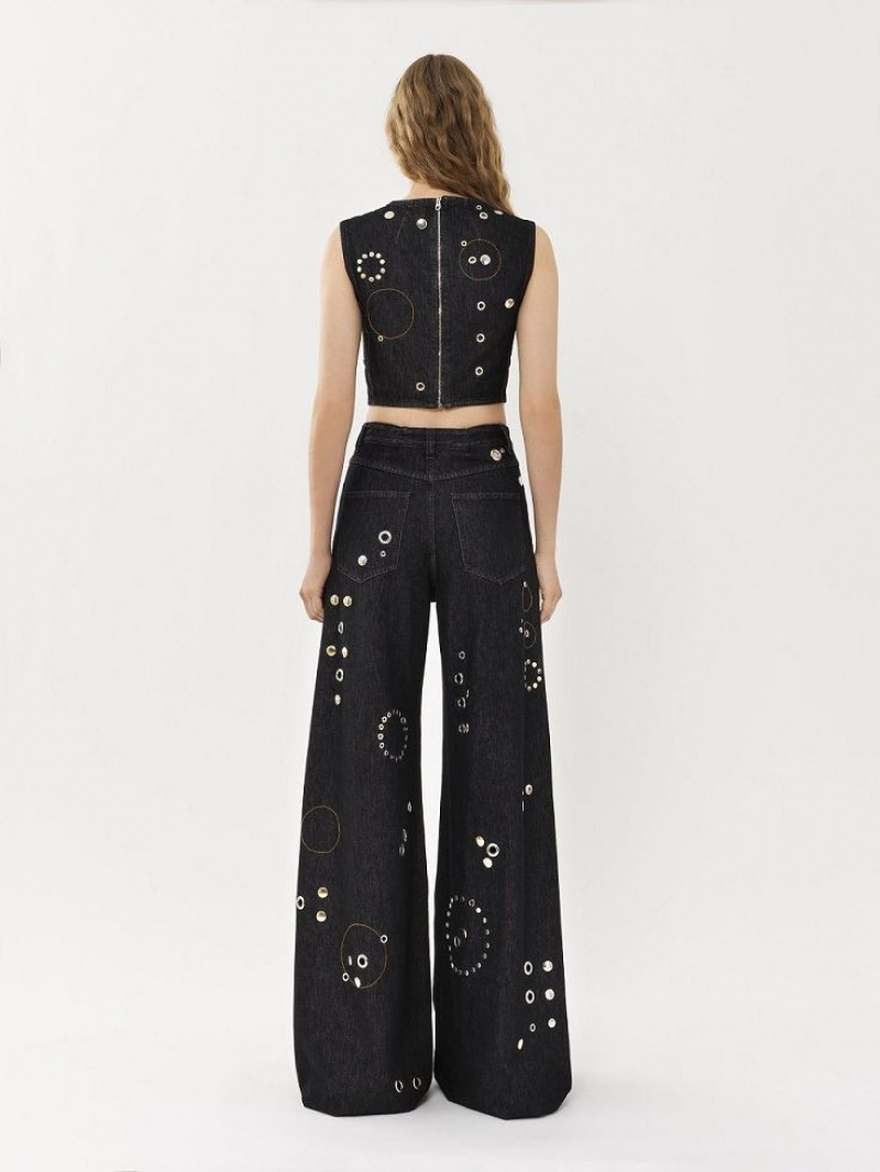 Chloe Cropped Topper Svarte | CHE-SR13884