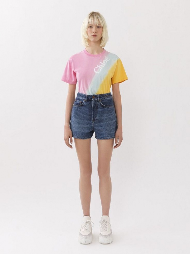 Chloe Dukuno Denim Shorts Blå | CHE-SR13979