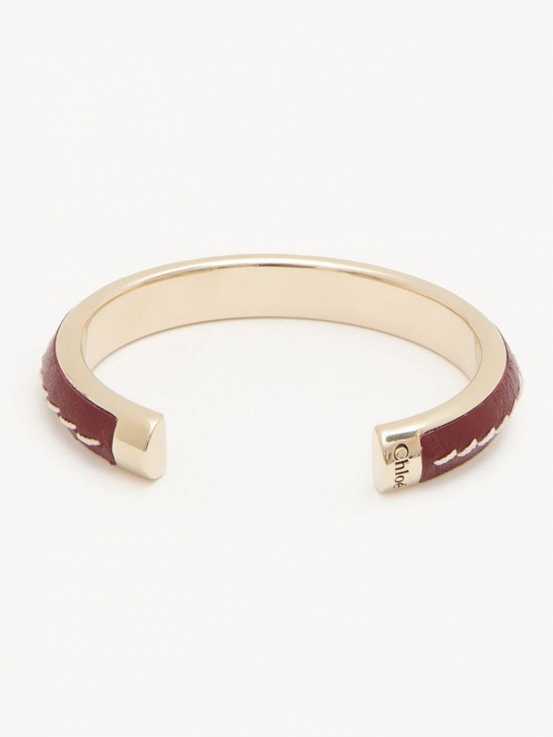 Chloe Edith Cuff Armbånder Burgunder | CHE-SR14397