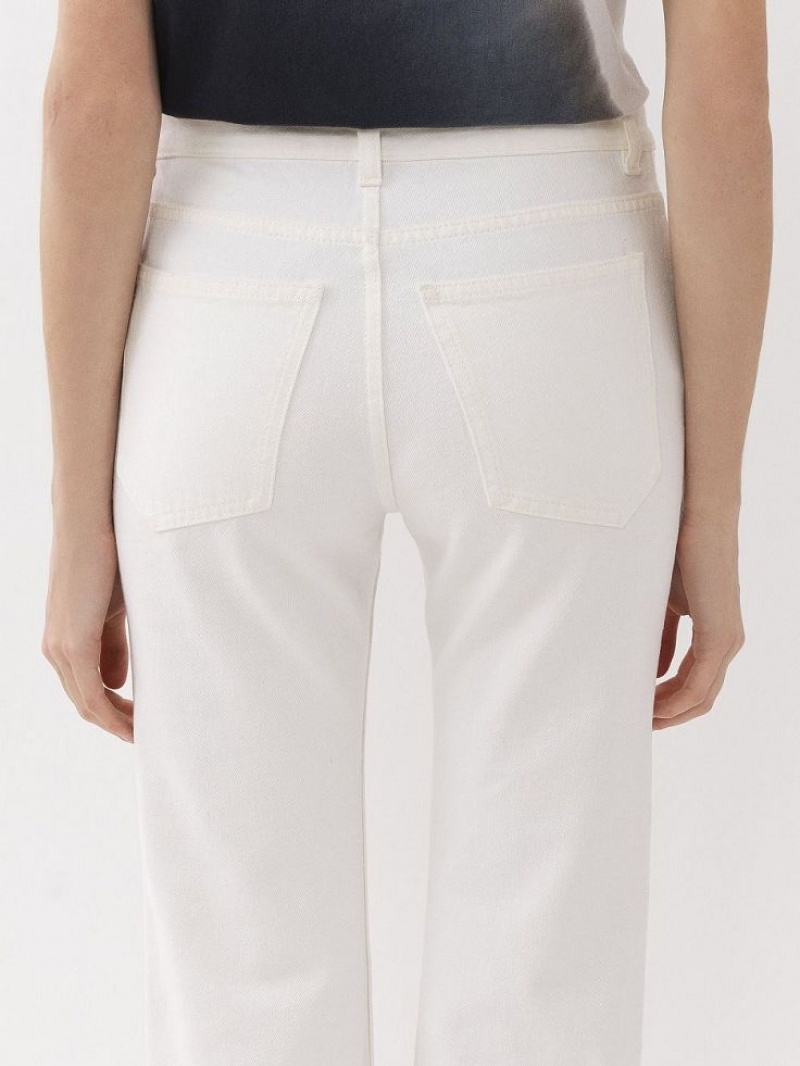 Chloe Fuego Cropped Bootcut Jeans Hvite | CHE-SR13997