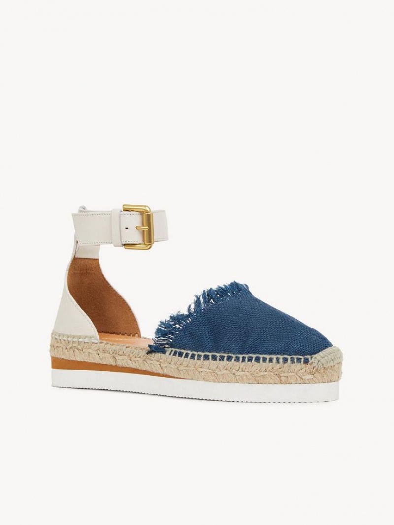 Chloe Glyn Espadrille Sandaler Dyp Blå | CHE-SR14819