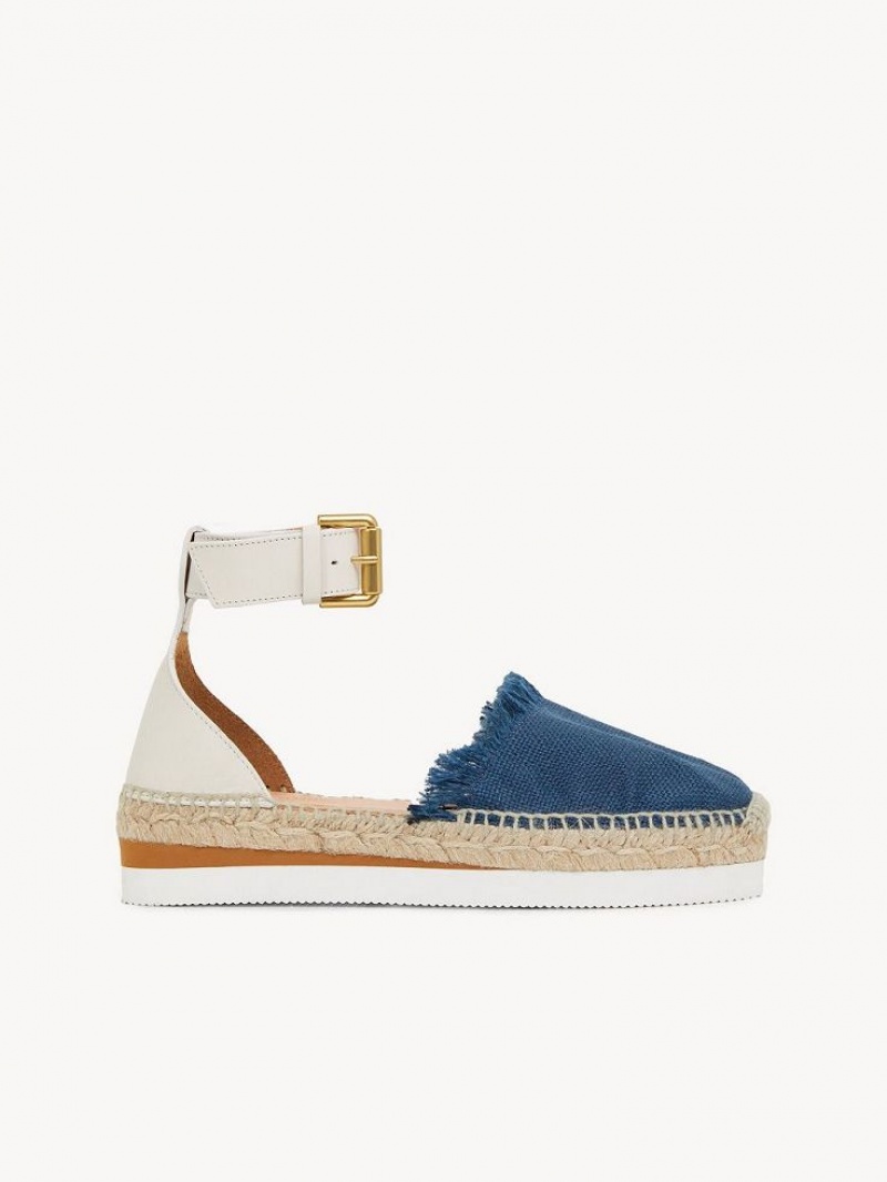 Chloe Glyn Espadrille Sandaler Dyp Blå | CHE-SR14819