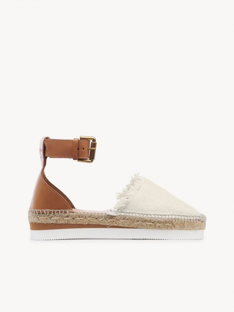 Chloe Glyn Espadrille Sandaler Hvite | CHE-SR14820