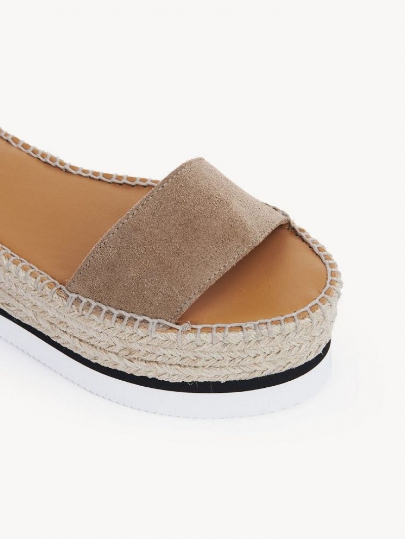 Chloe Glyn Espadrille Sandaler Khaki | CHE-SR14814