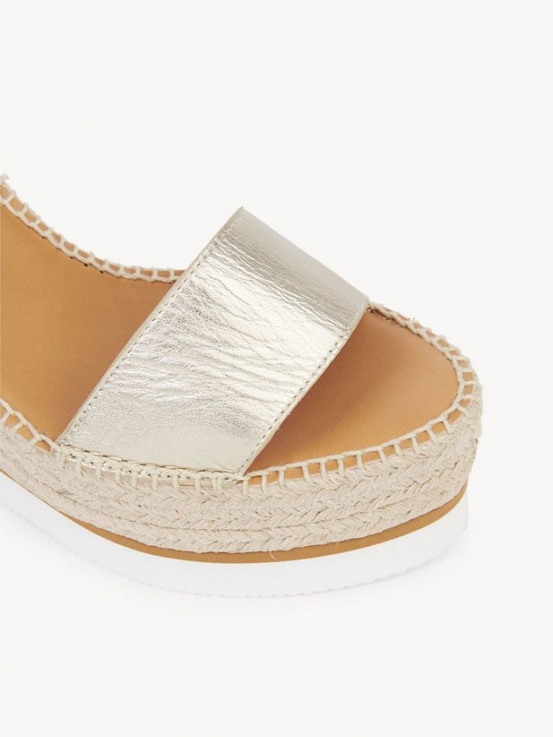 Chloe Glyn Espadrille Wedge Sølv | CHE-SR14843