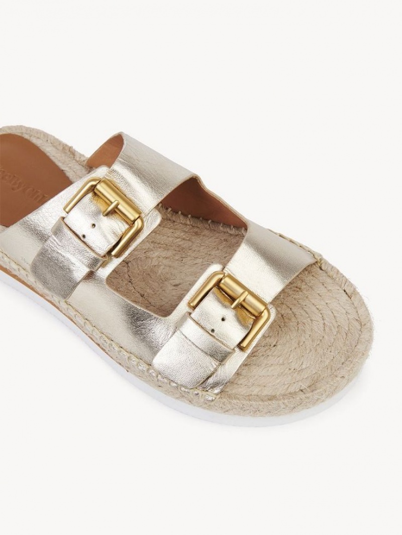 Chloe Glyn Platform Espadrille Sandaler Sølv | CHE-SR14802