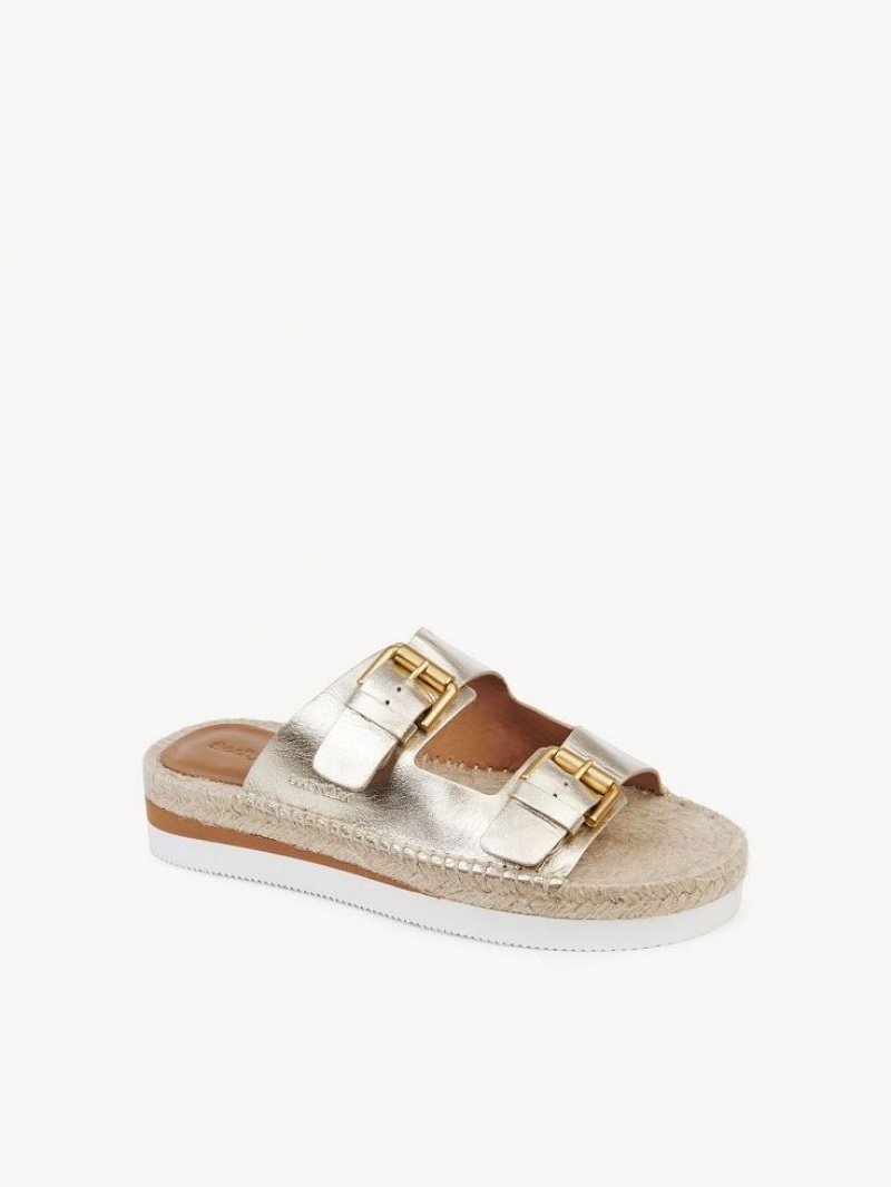 Chloe Glyn Platform Espadrille Sandaler Sølv | CHE-SR14802