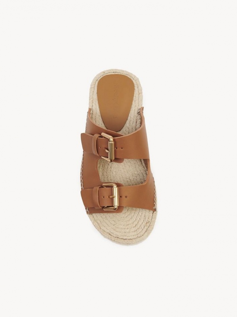 Chloe Glyn Platform Espadrille Sandaler Brune | CHE-SR14832