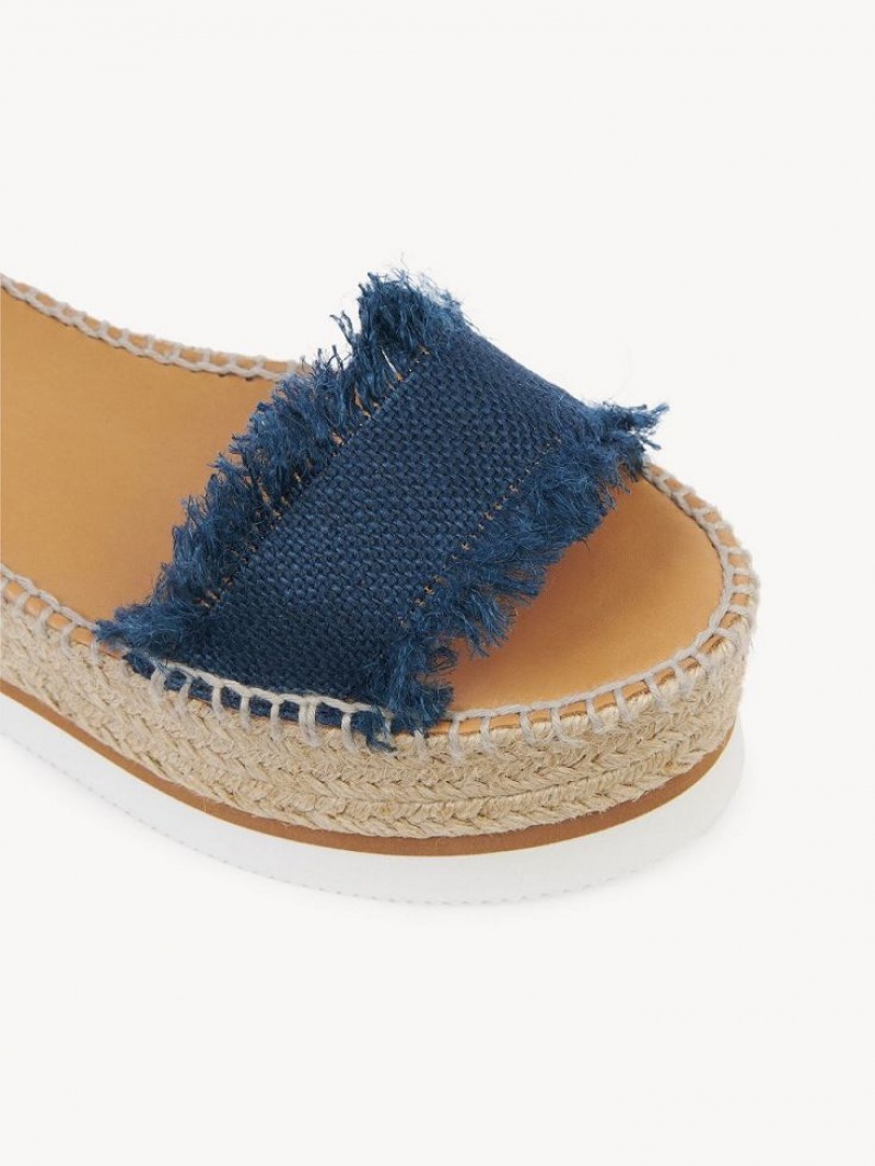 Chloe Glyn Platform Sandaler Dyp Blå | CHE-SR14825