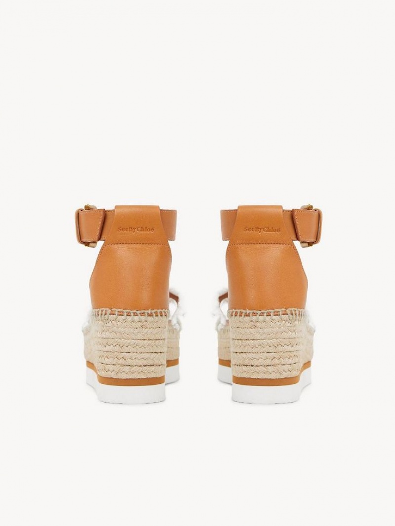 Chloe Glyn Platform Sandaler Hvite | CHE-SR14826