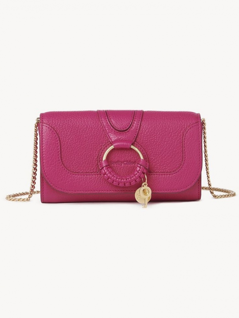 Chloe Hana Chain Stor Lommebok Rosa | CHE-SR14912