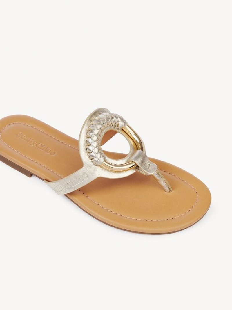 Chloe Hana Flip-flop Flate Sko Sølv | CHE-SR14829