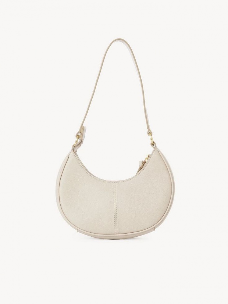 Chloe Hana Half Moon Mini Vesker Beige | CHE-SR14765