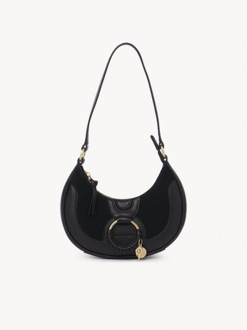 Chloe Hana Half Moon Mini Vesker Svarte | CHE-SR14763