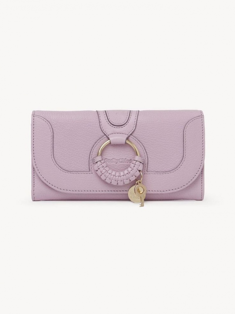 Chloe Hana Stor Lommebok Lavendel Hvite | CHE-SR14922