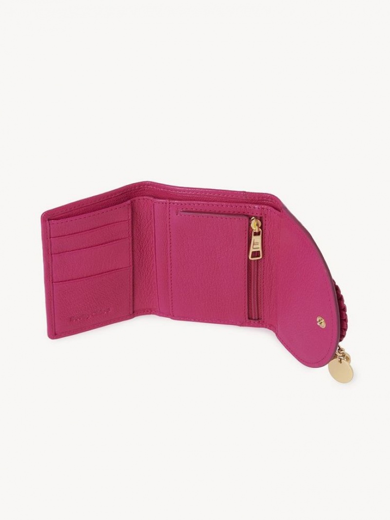 Chloe Hana Tri Fold Liten Lommebok Rosa | CHE-SR14895