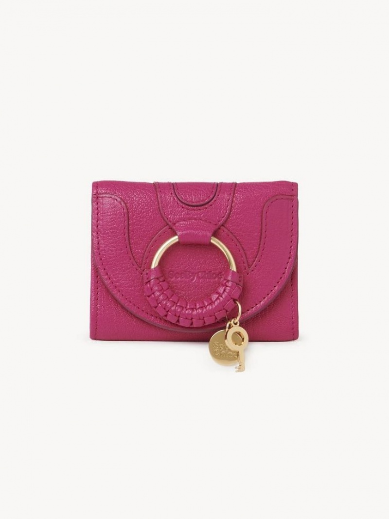 Chloe Hana Tri Fold Liten Lommebok Rosa | CHE-SR14895