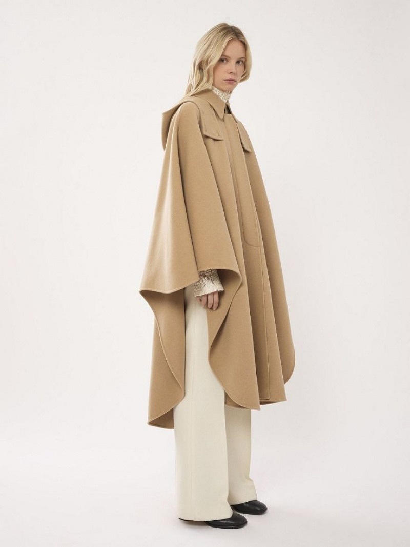 Chloe Hette Cape Frakker Beige | CHE-SR13821