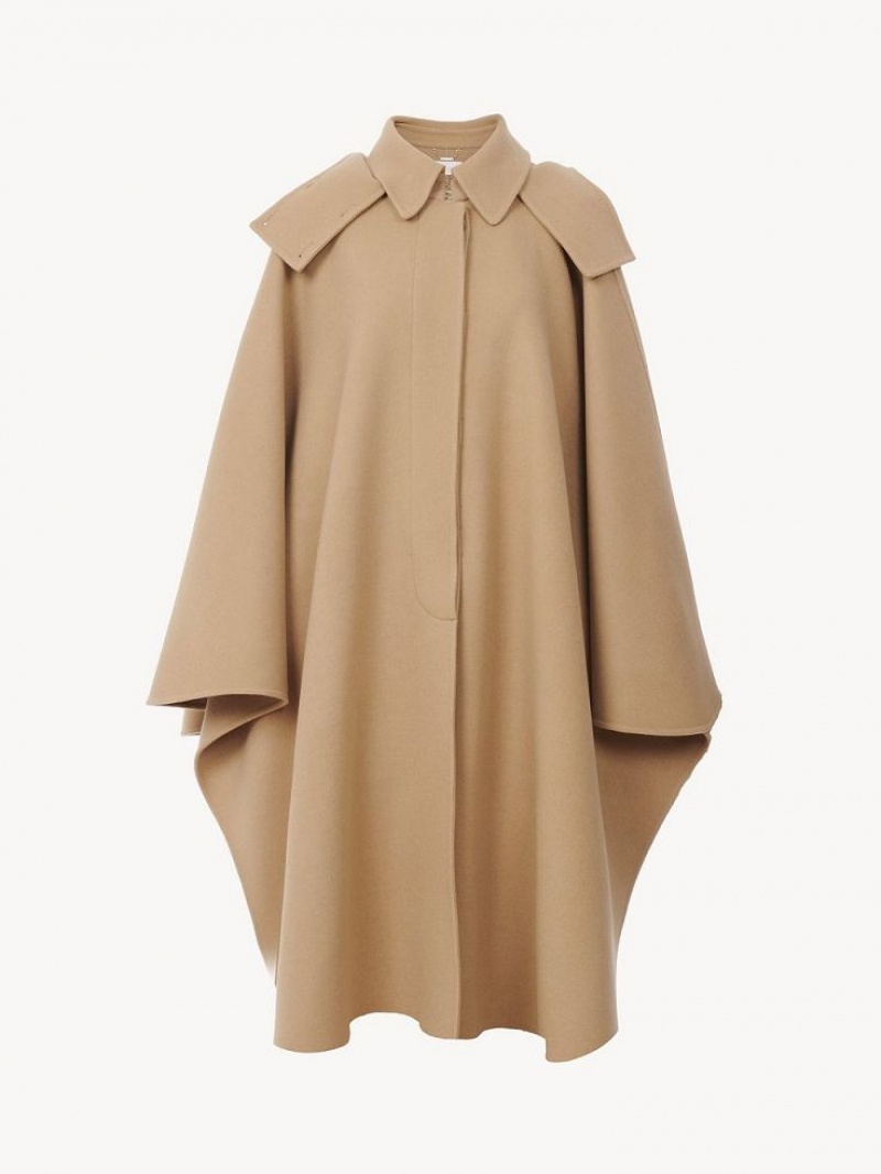 Chloe Hette Cape Frakker Beige | CHE-SR13821