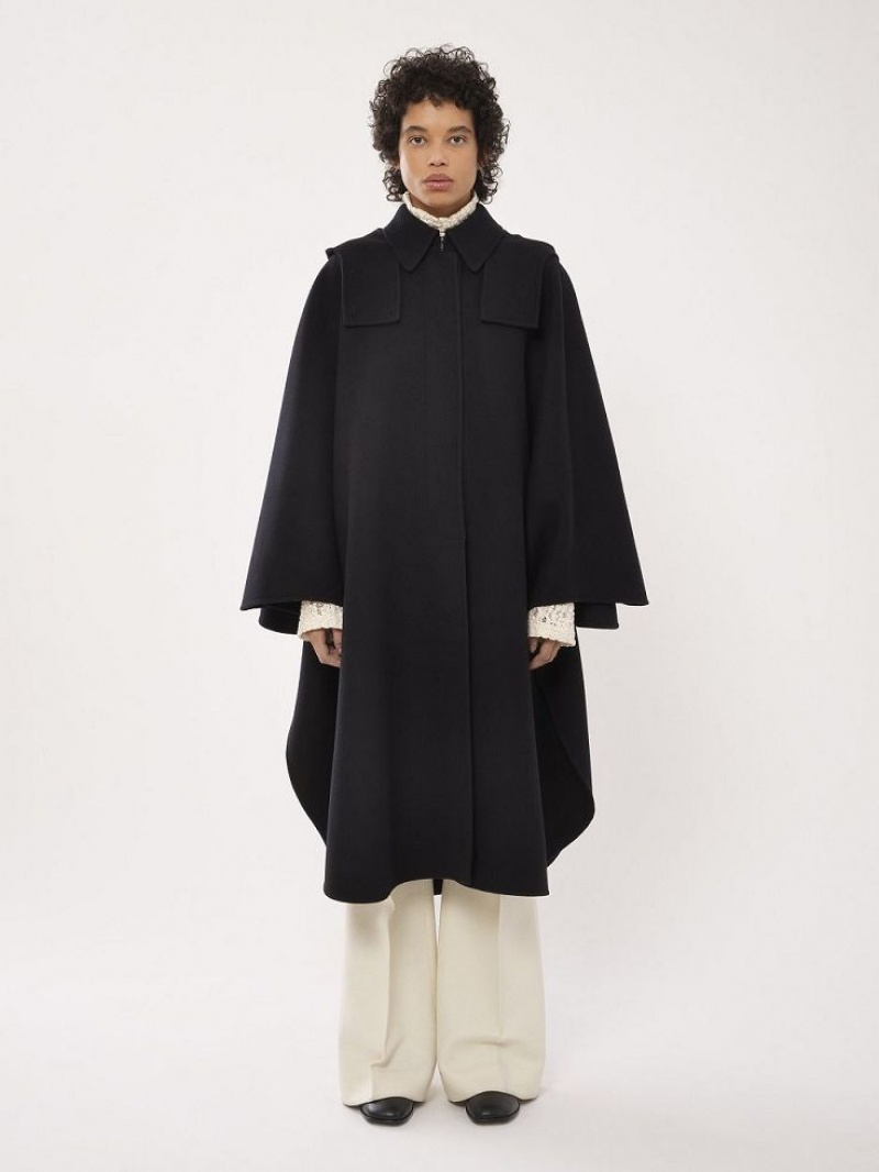 Chloe Hette Cape Frakker Svarte | CHE-SR13820