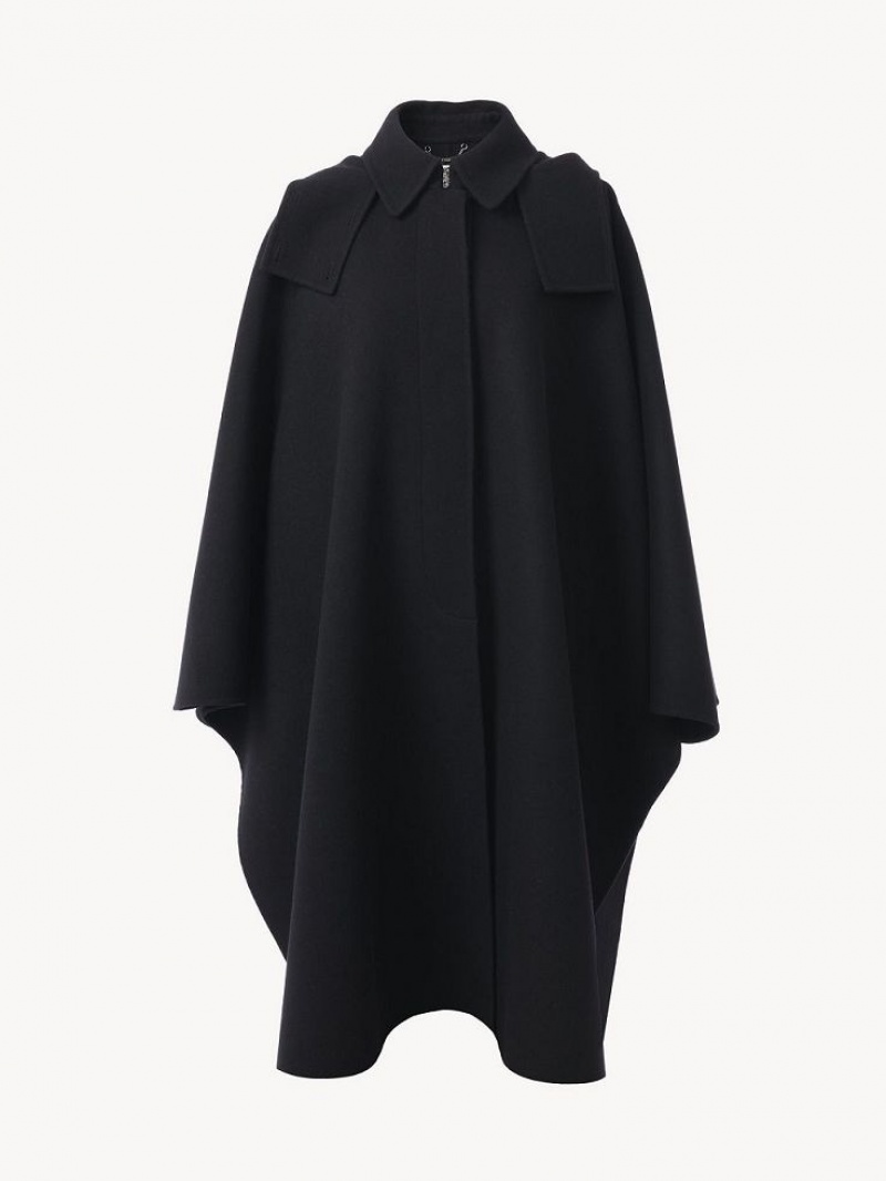 Chloe Hette Cape Frakker Svarte | CHE-SR13820