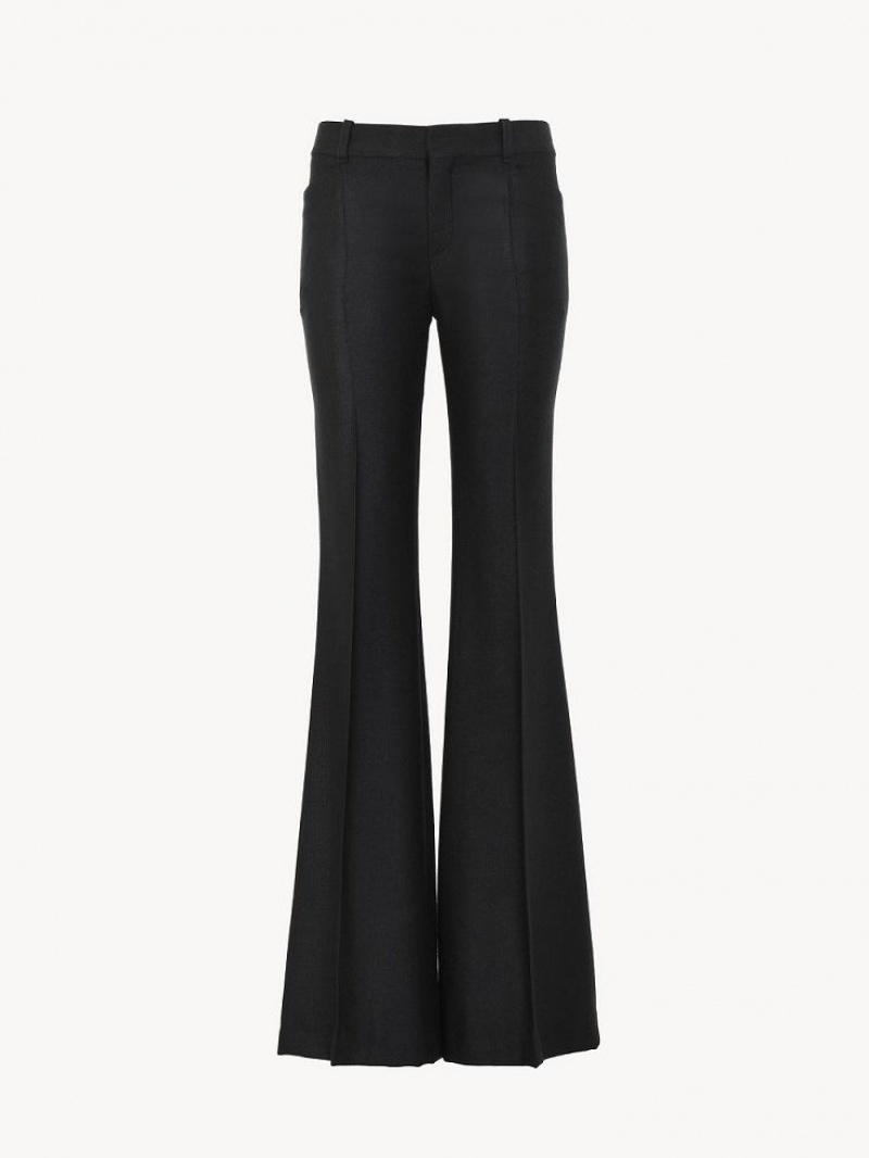 Chloe High-waisted Flare Bukse Svarte | CHE-SR14015