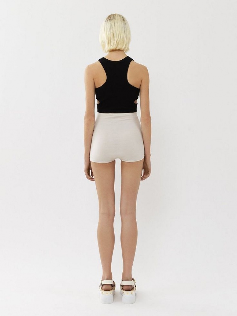 Chloe High-waisted Mini Shorts Hvite | CHE-SR14008