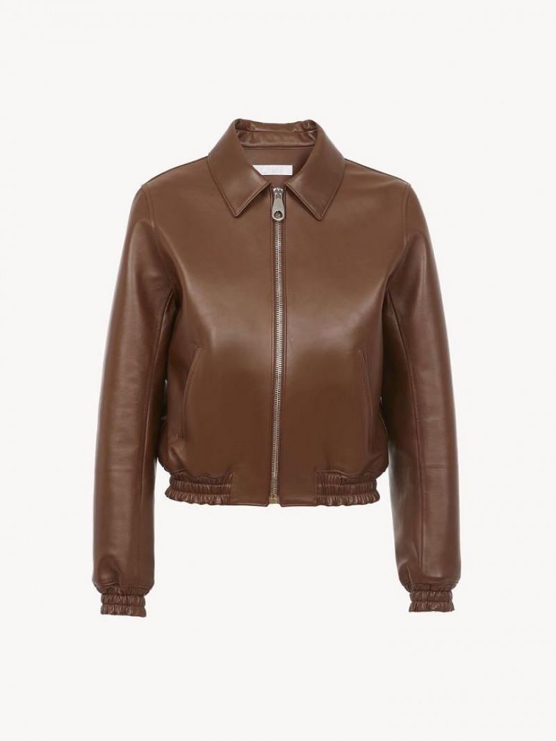 Chloe Kort Blouson Jakker Kaffe | CHE-SR13797