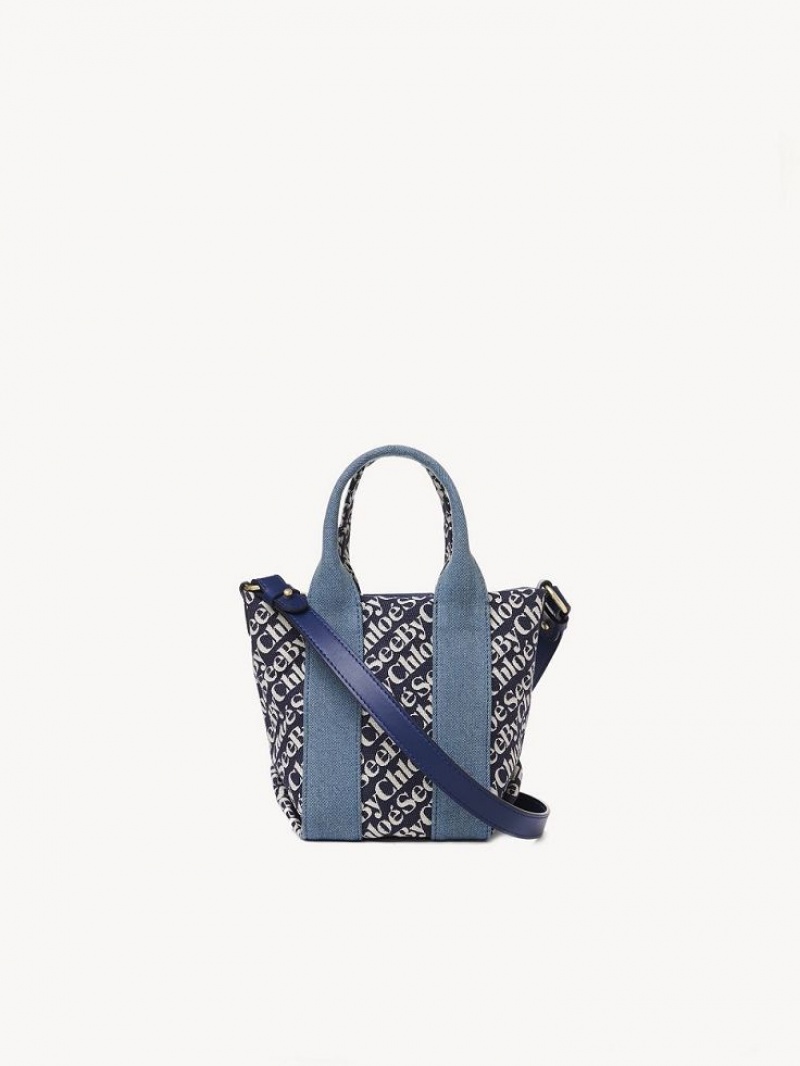 Chloe Laetizia Tote Mini Vesker Kongeblå Marineblå | CHE-SR14766