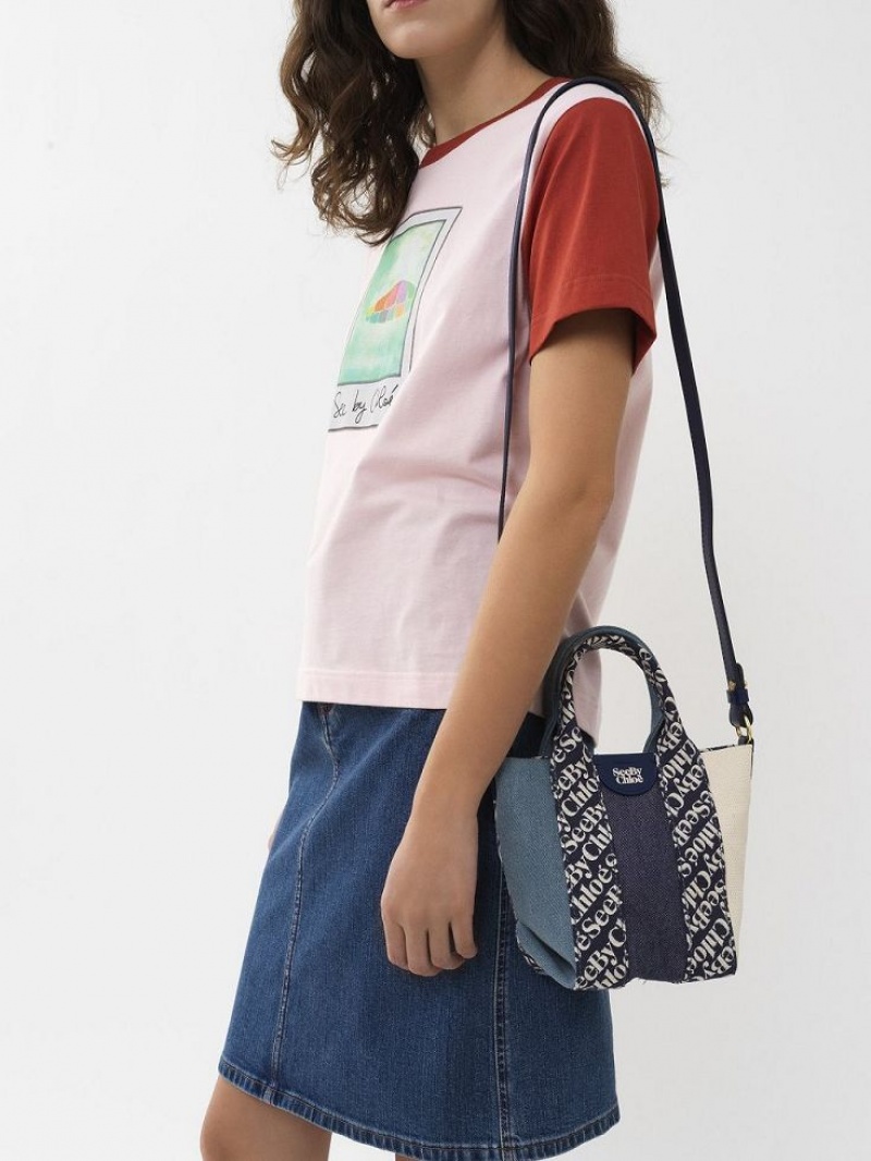 Chloe Laetizia Tote Mini Vesker Kongeblå Marineblå | CHE-SR14766