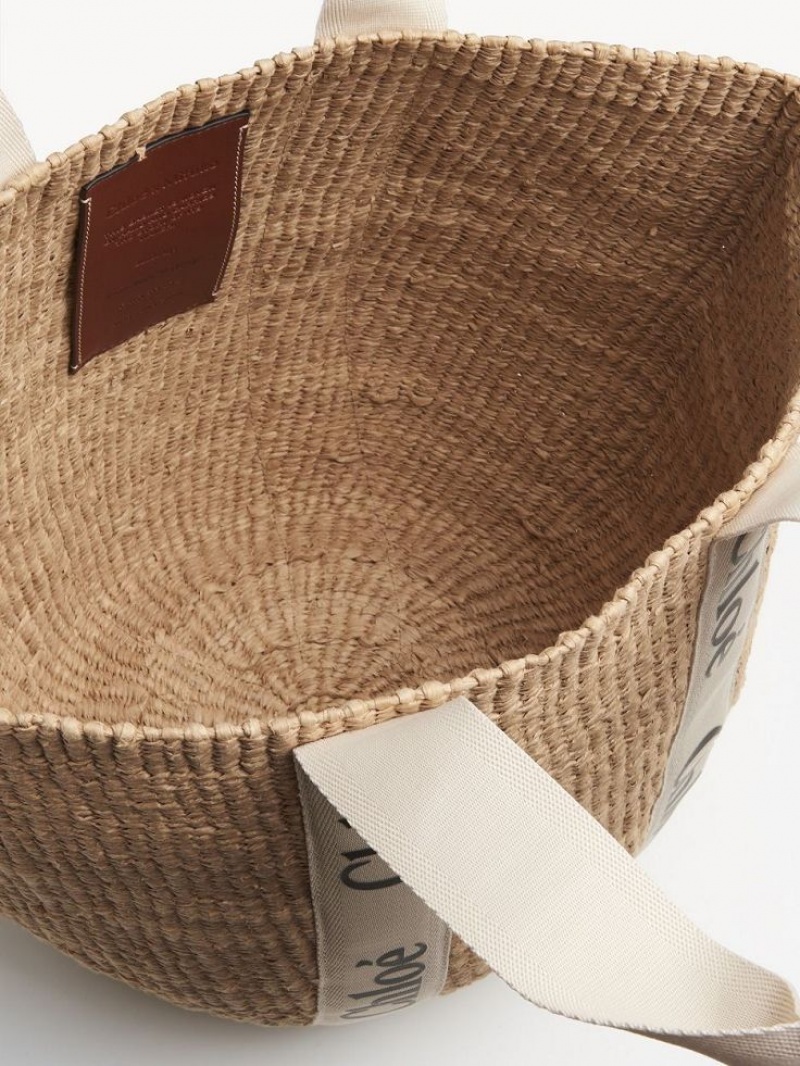 Chloe Large Woody Baskets Hvite | CHE-SR13658