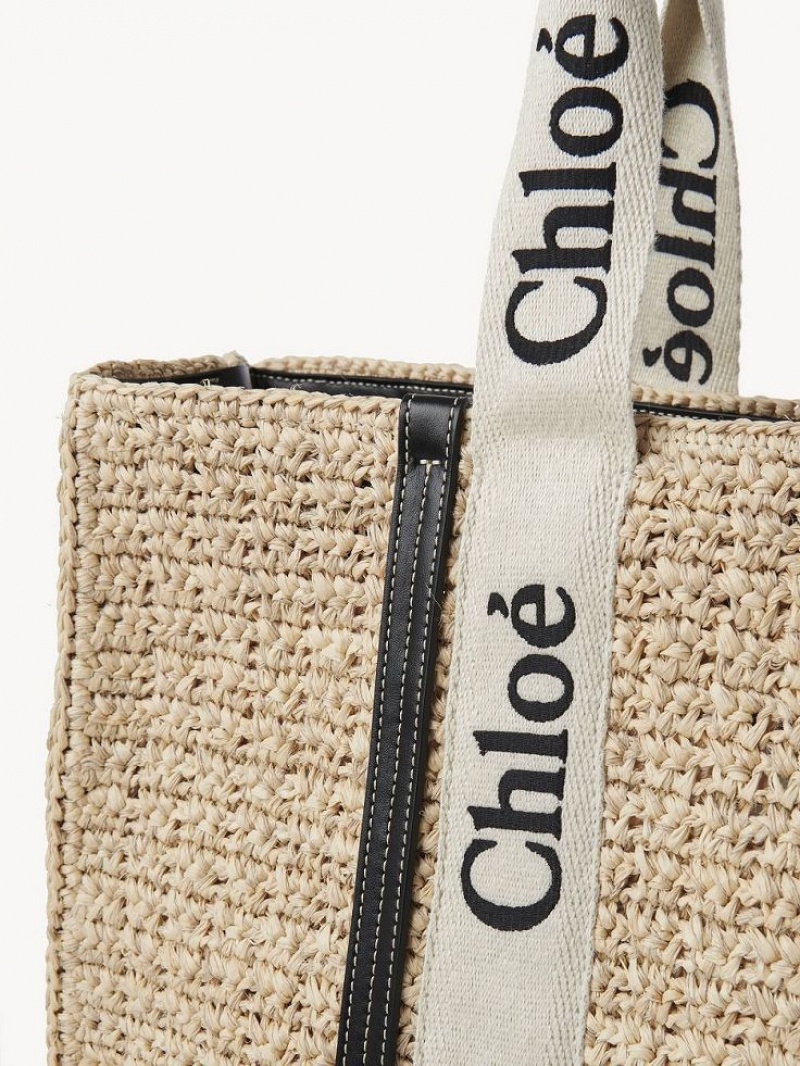 Chloe Large Woody Tote Baskets Brune | CHE-SR13649