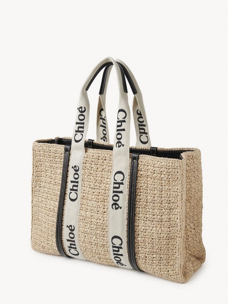 Chloe Large Woody Tote Baskets Brune | CHE-SR13649