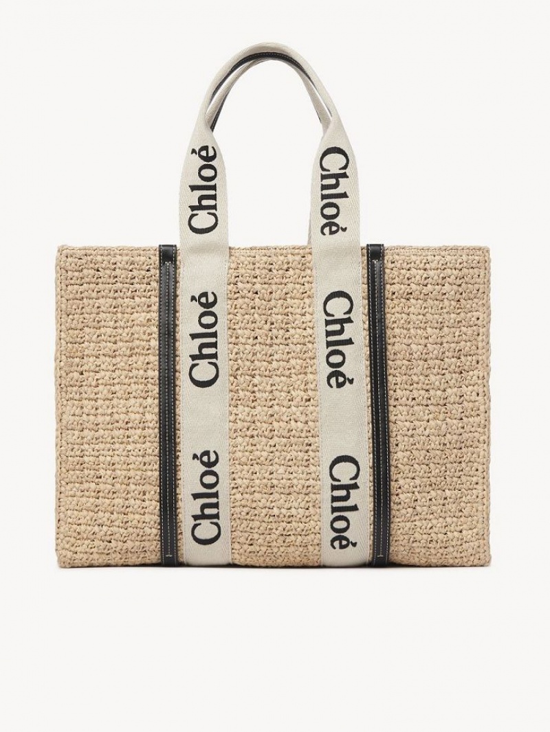 Chloe Large Woody Tote Baskets Brune | CHE-SR13649